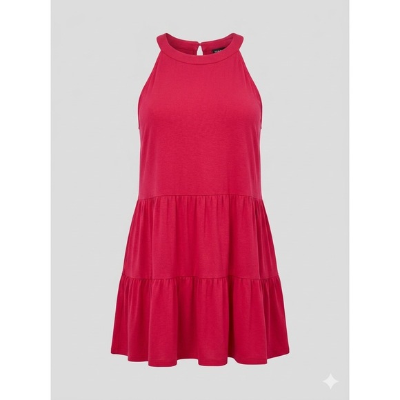 torrid Tops - Torrid Lenny Halter Neck Top Women 3X Red Tiered Sleeveless Boho Coquette